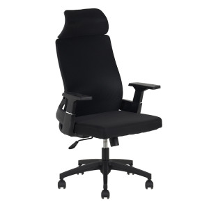 A9925 ΜΑΥΡO MESH ΠΟΛΥΘΡΟΝΑ ΓΡΑΦΕΙΟΥ 64X60X43-110/52-119εκ.